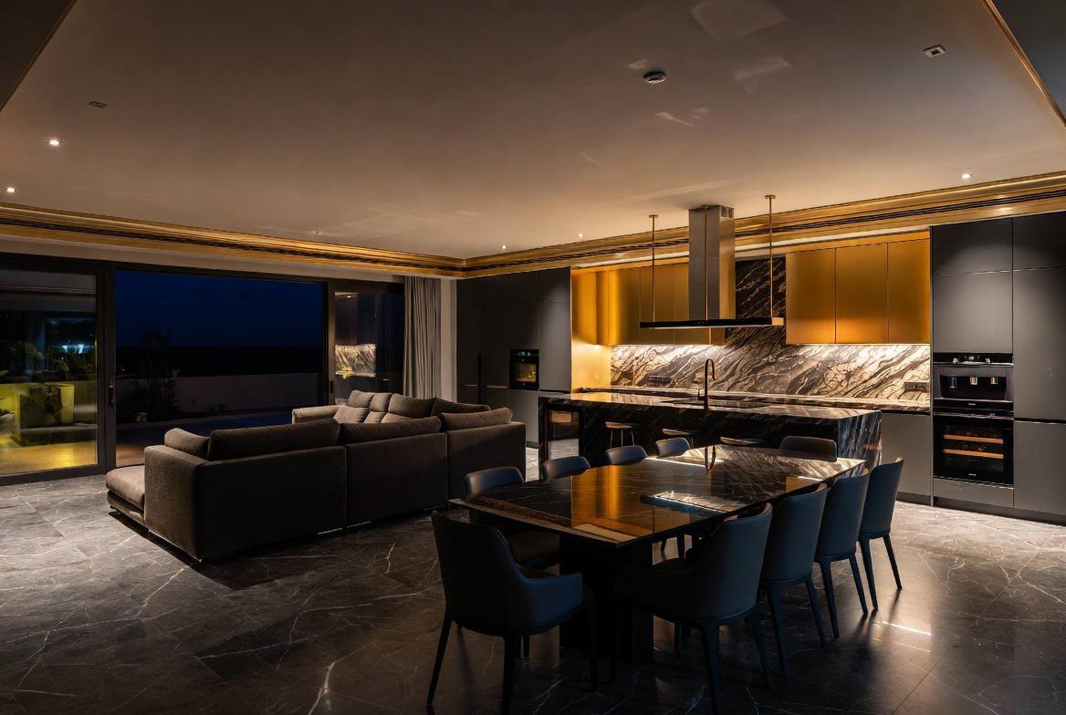 Contemporary kitchen and dining